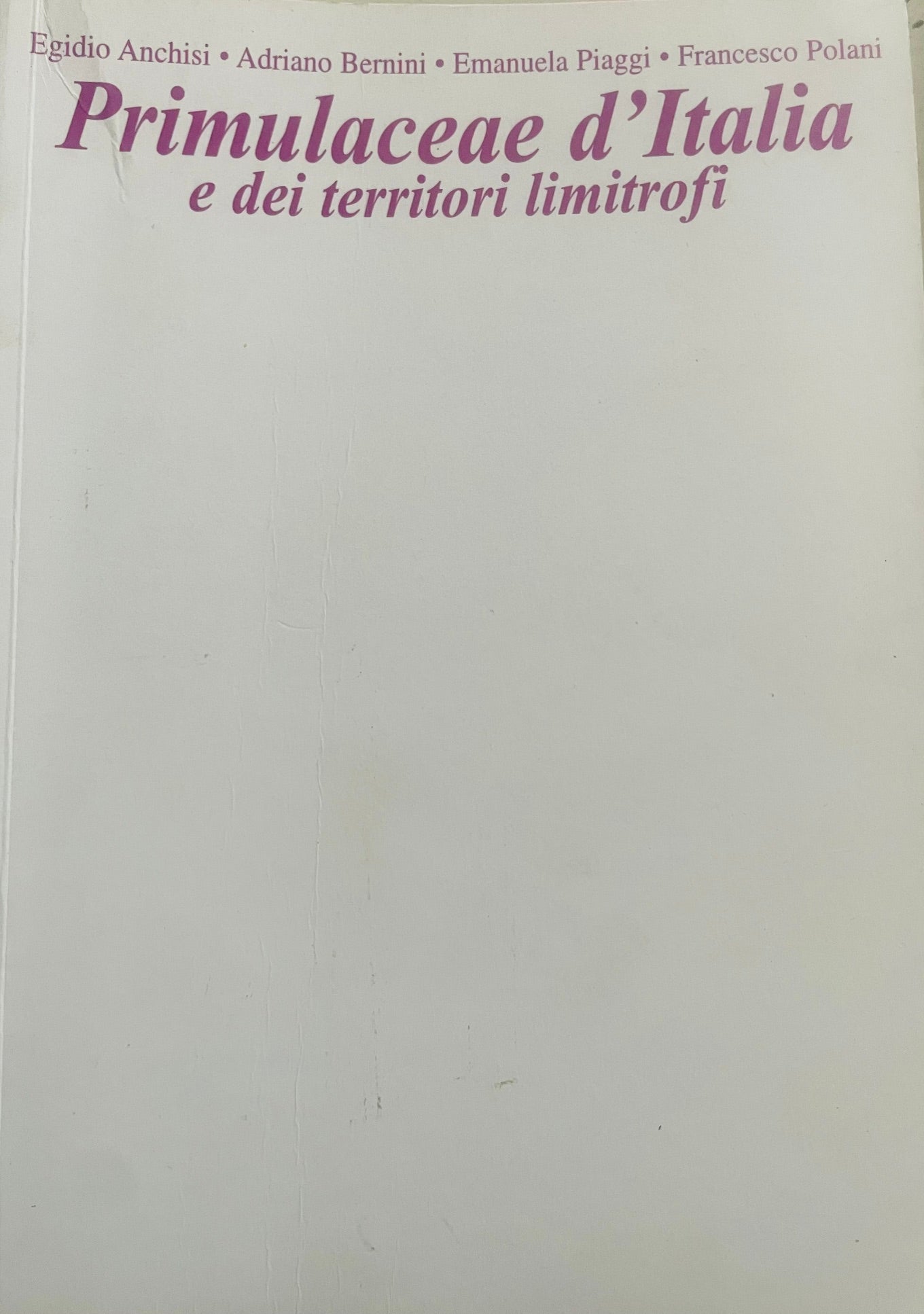 primulaceae d'italia e dei territori limitrofi
