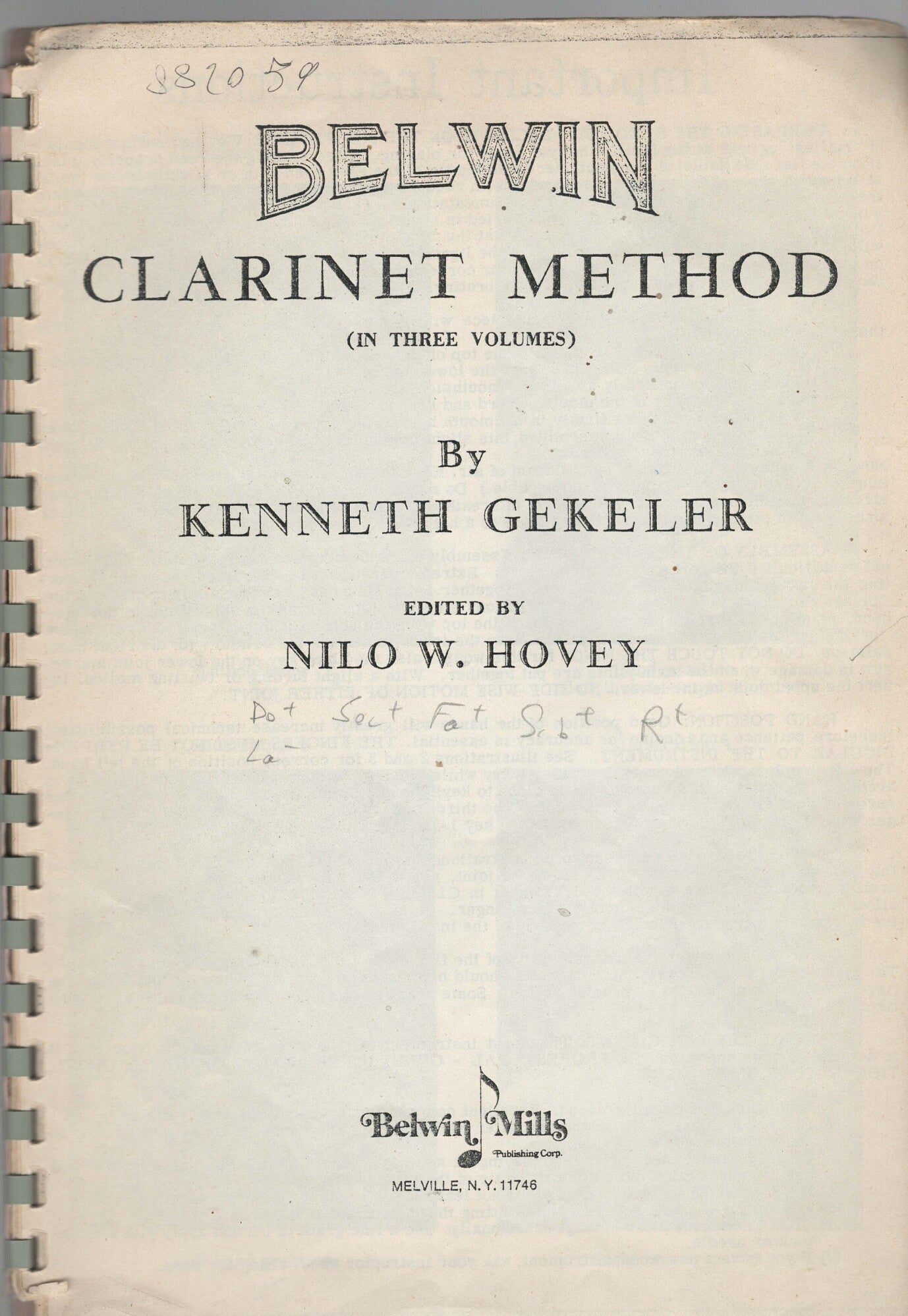 Belwin Clarinet Method