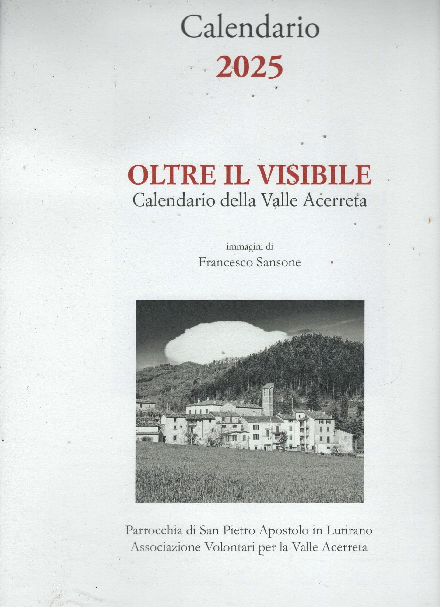 CALENDARIO 2025 CON LE IMMAGINI DEL FOTOGRAFO  FRANCESCO SANSONE