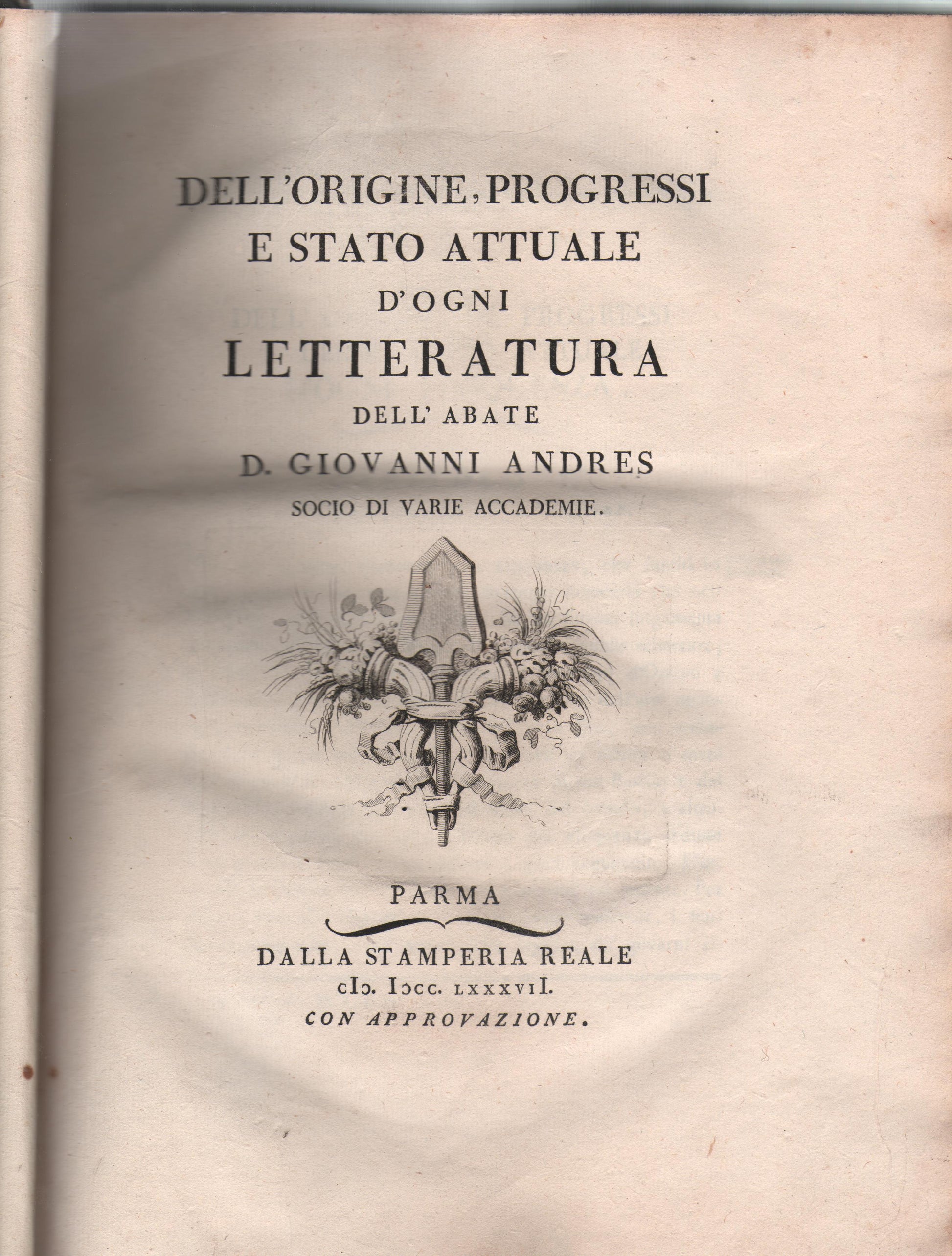 Dell'origine, progressi e stato attuale di ogni letteratura. Tomo terzo