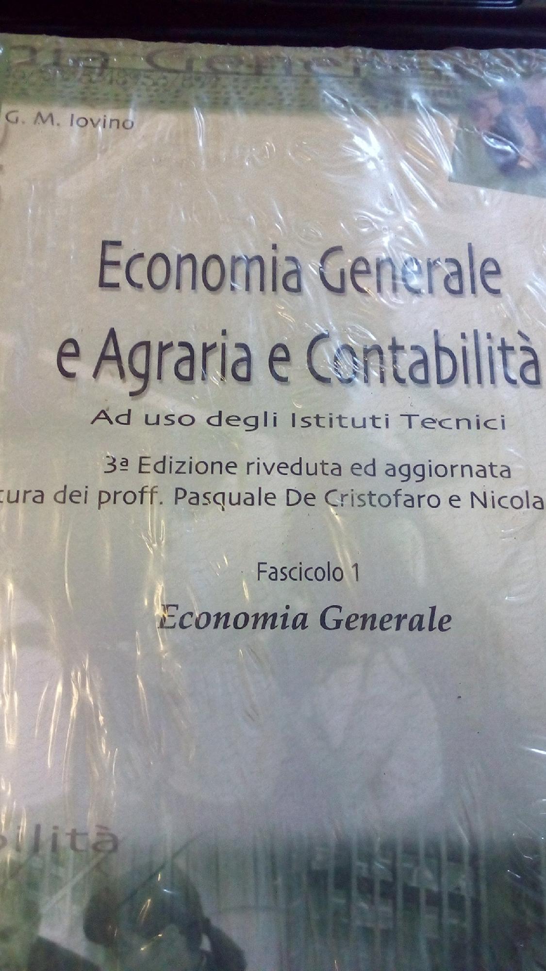 Economia generale-Economia agraria ed economia dell'assetto territoriale-Contabilità