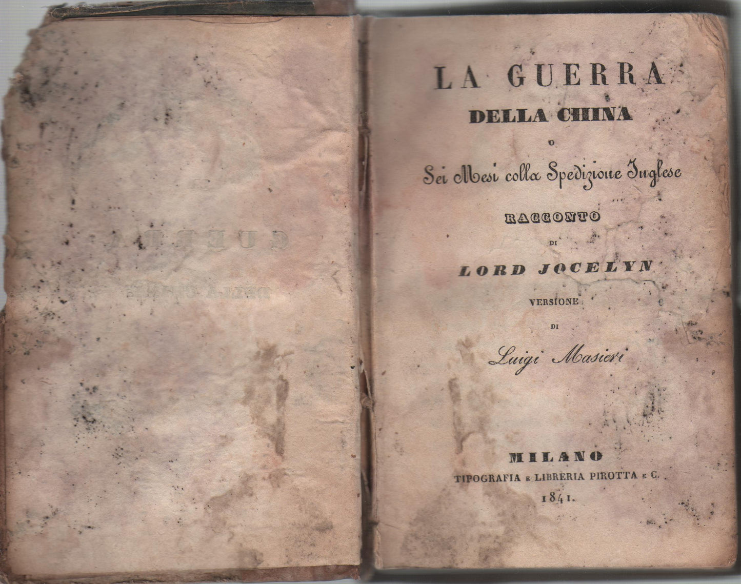 LA GUERRA DELLA CHINA o Sei Mesi colla Spedizione Inglese