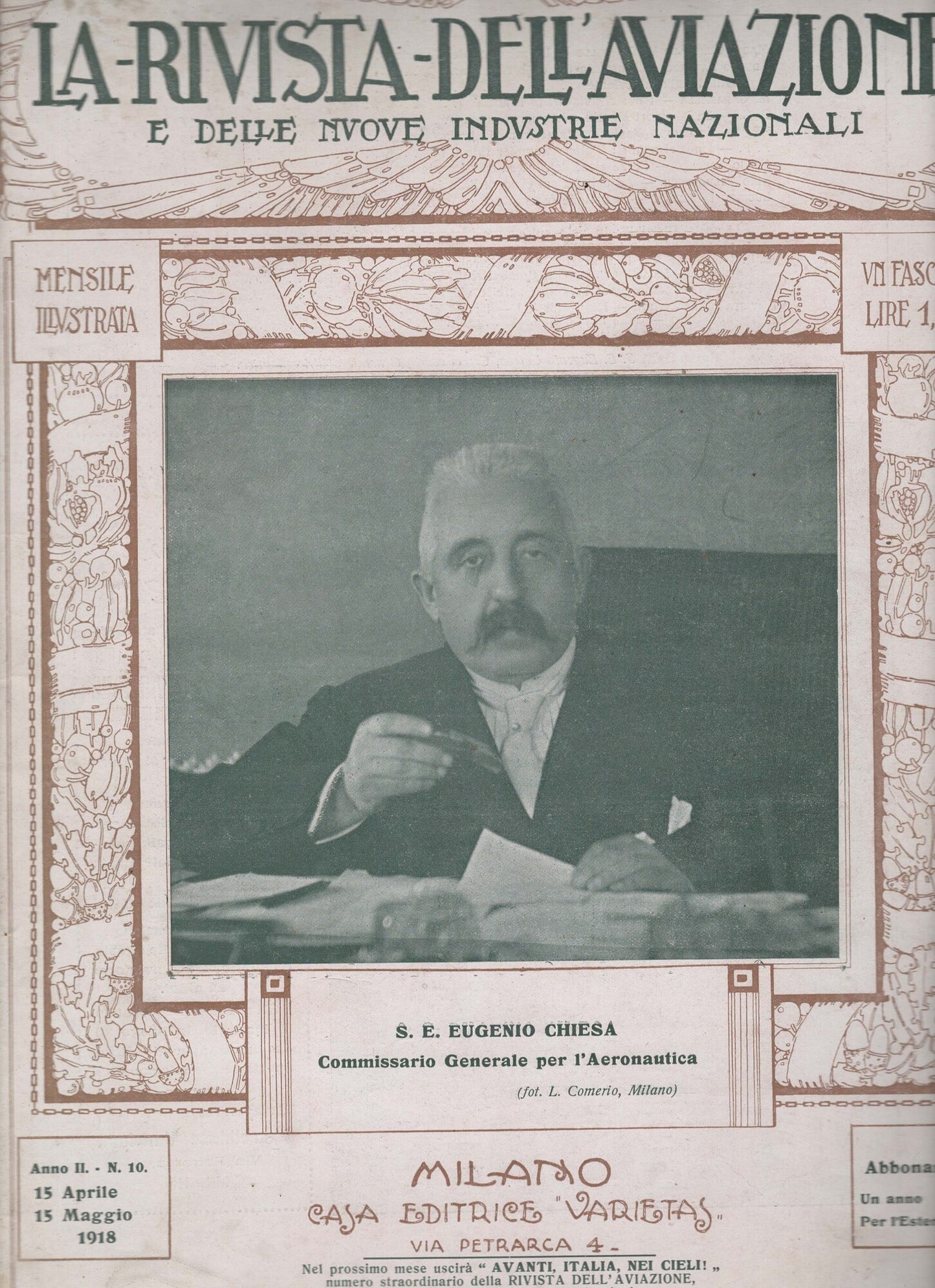 LA RIVISTA DELL'AVIAZIONE ANNP II N 10 15 APRILE 15 MAGGIO 1918