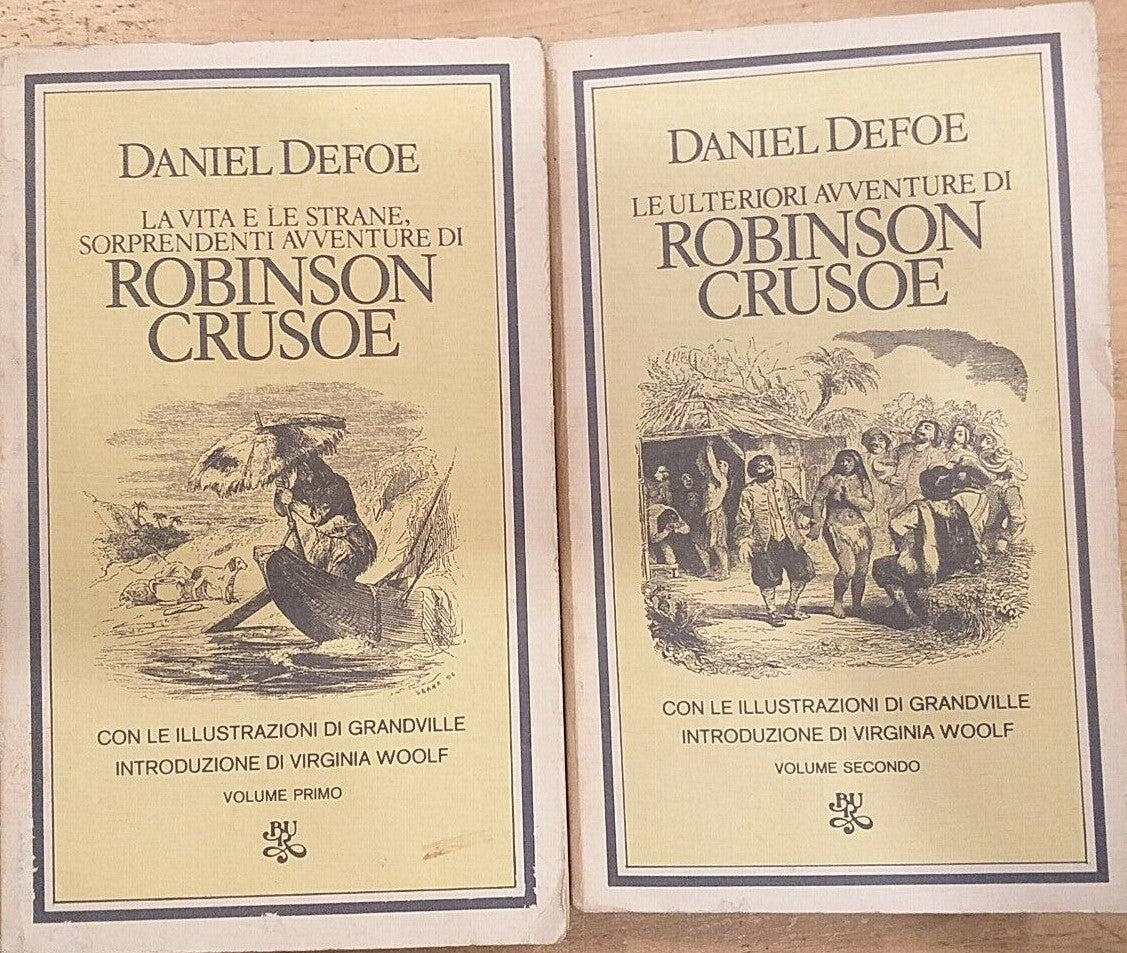 La vita e le strane sorprendenti avventure di Robinson Crusoe - illustrazioin di Grandville