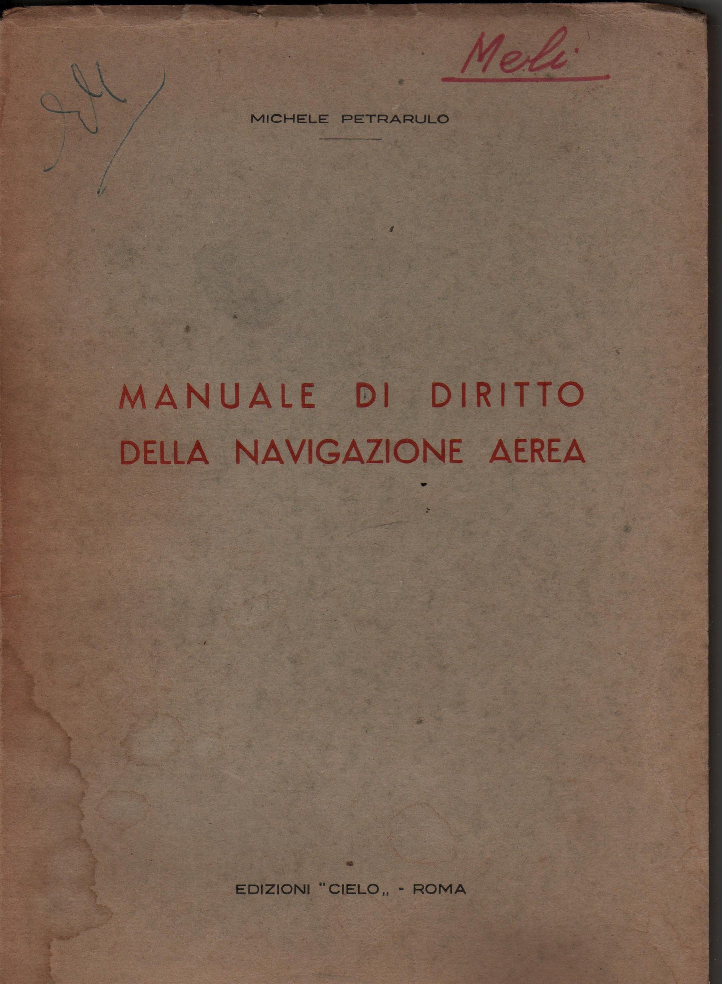 Manuale di diritto della navigazione aerea