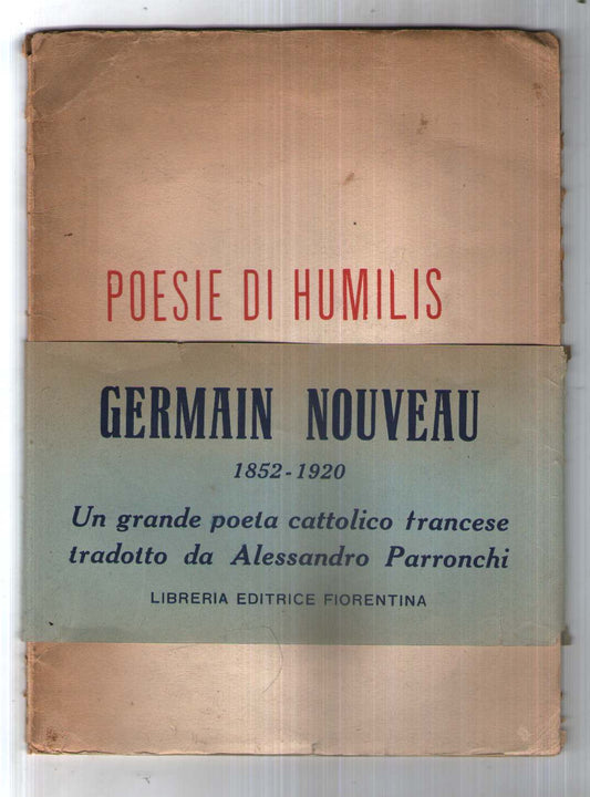 Poesie di Humilis - Germain Nouveau - Libreria Editrice Fiorentina
