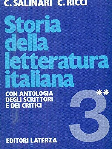 Storia della Letteratura Italiana 3° in due tomi