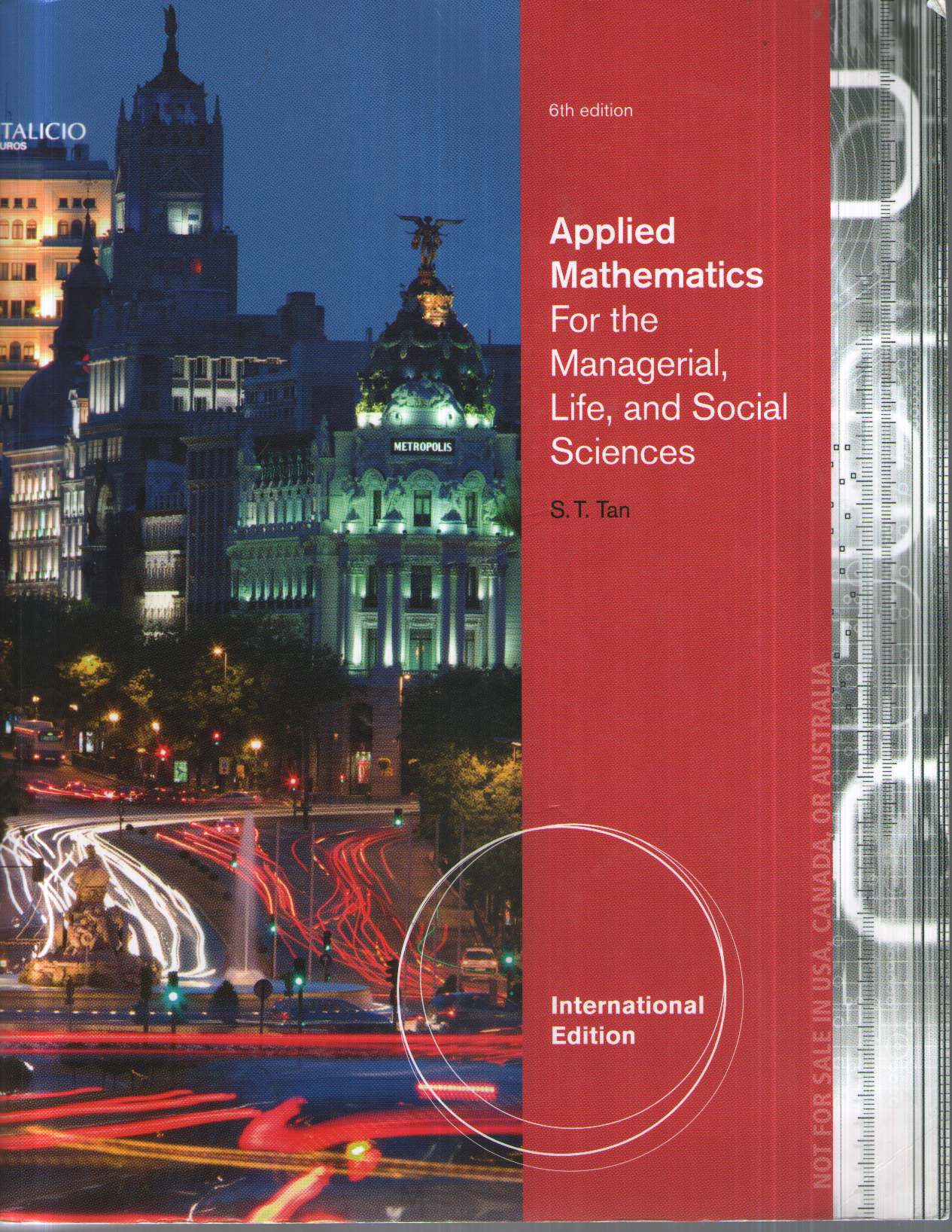 Applied Mathematics For The Managerial, Life, And Social Sciences, 6E