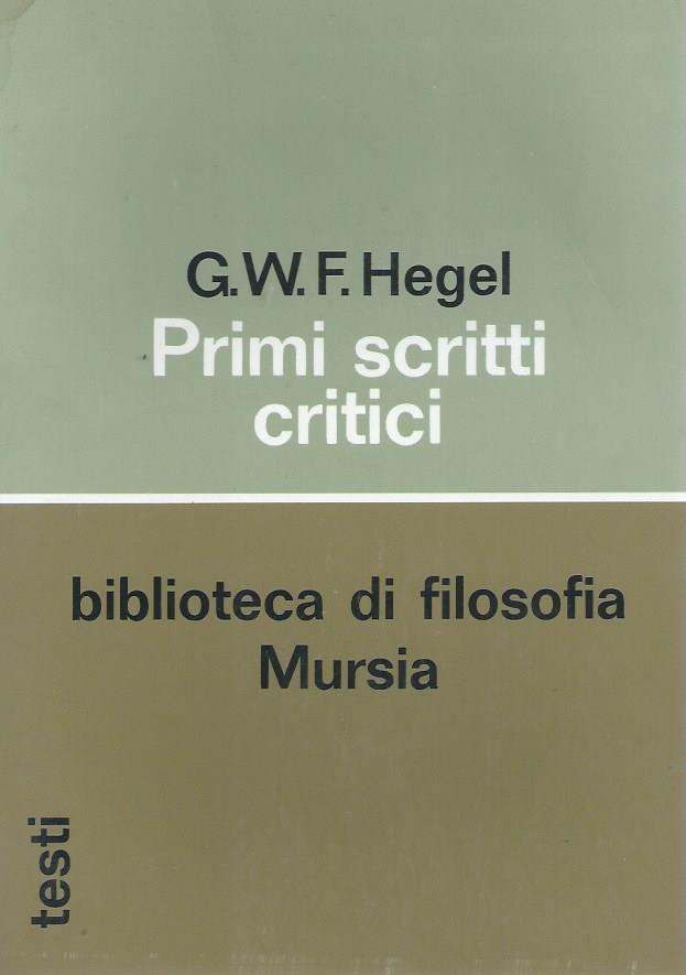Primi scritti critici
