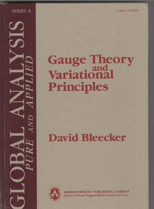 Gauge Theory and Variational Principles