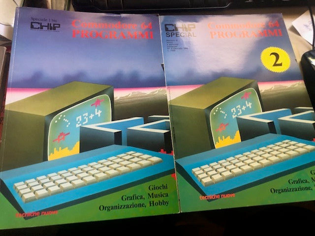 COMMODORE 64 PROGRAMMI GIOCHI GRAFICA MUSICA ORGANIZZAZIONE HOBBY IN DUE VOLUMI