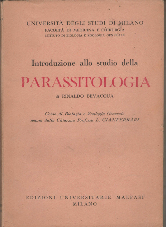 INTRODUZIONE ALLO STUDIO DELLA PARASSITOLOGIA