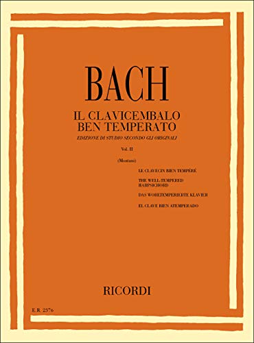 Il Clavicembalo Ben Temperato Volume 2 Johann Sebastian Bach | Spartito Pianoforte Livello Avanzato | Pianisti Insegnanti Studenti Conservatorio | Preludi Fughe Musica Barocca Studio Performance