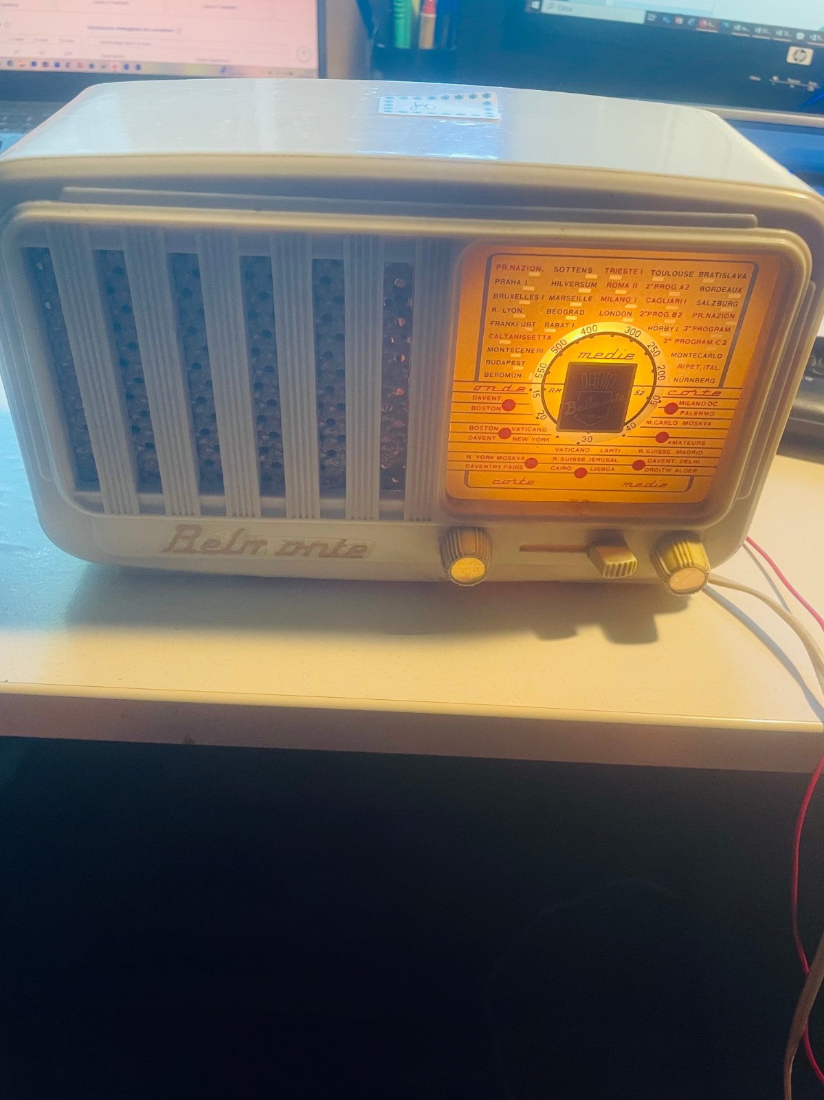 Rara Radio d'Epoca Belmonte Anni 40/50 - Valvolare Midget - Retro Integro e Scal