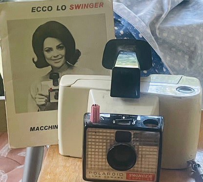 Polaroid Swinger Model 20 Vintage 1965 + Manuale Originale Italiano "Ecco lo Swi
