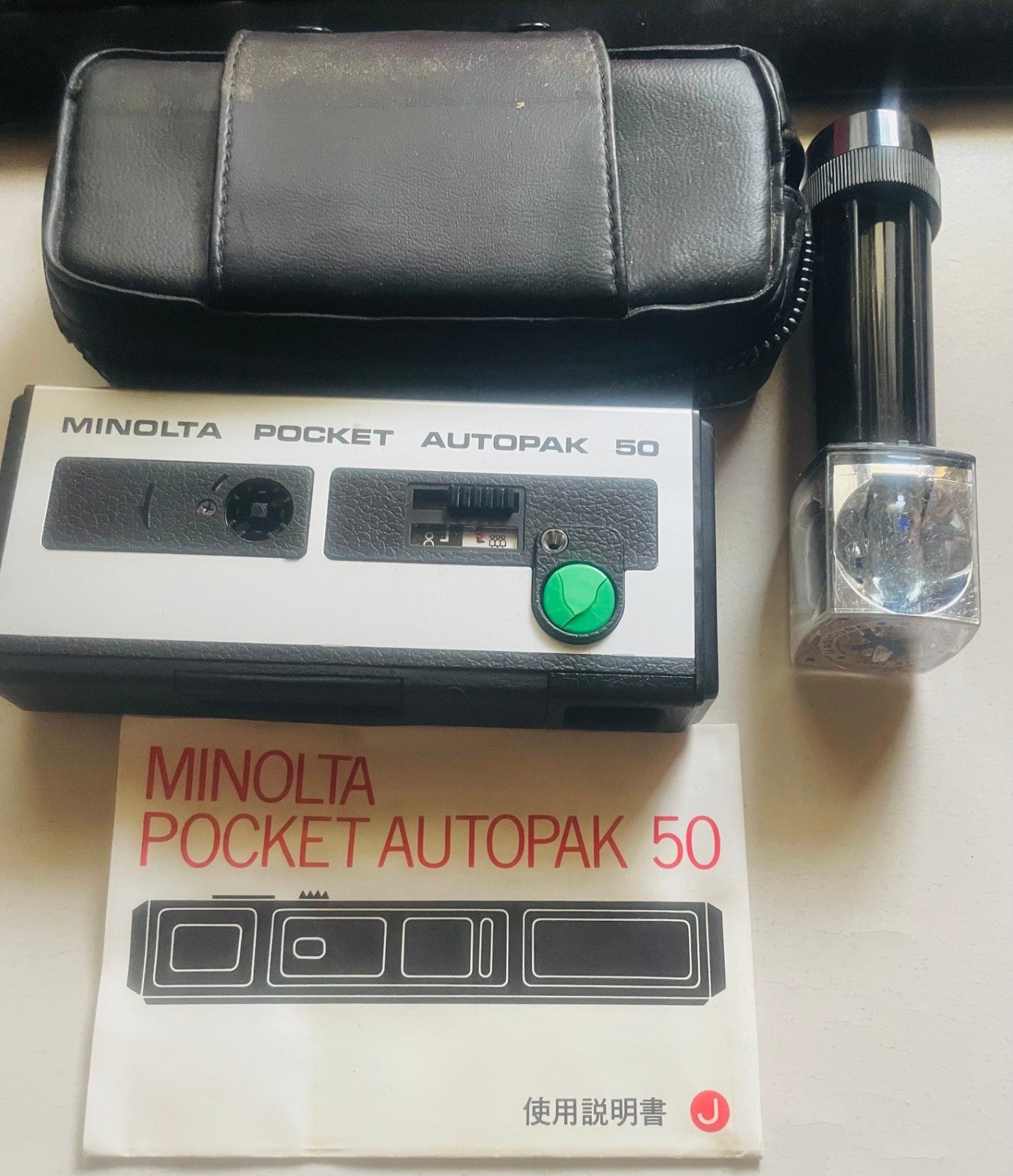 Minolta Pocket Autopak 50 Vintage 1973 – Fotocamera 110 con Custodia, Manuale