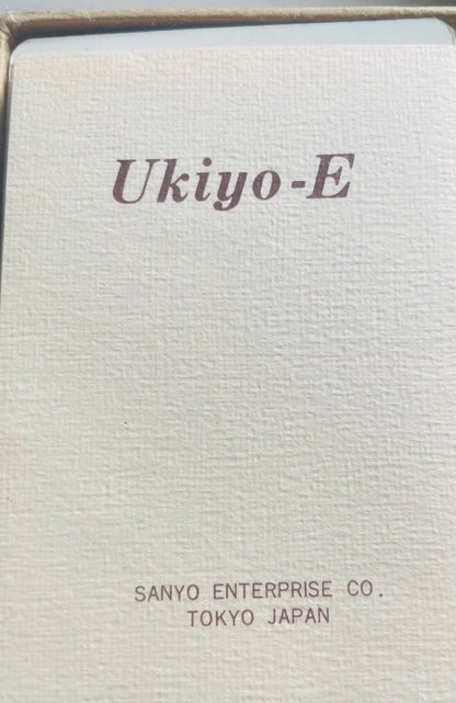 Mazzo Carte da Gioco Vintage Ukiyo-E Sanyo Enterprise Tokyo Box Ricamato