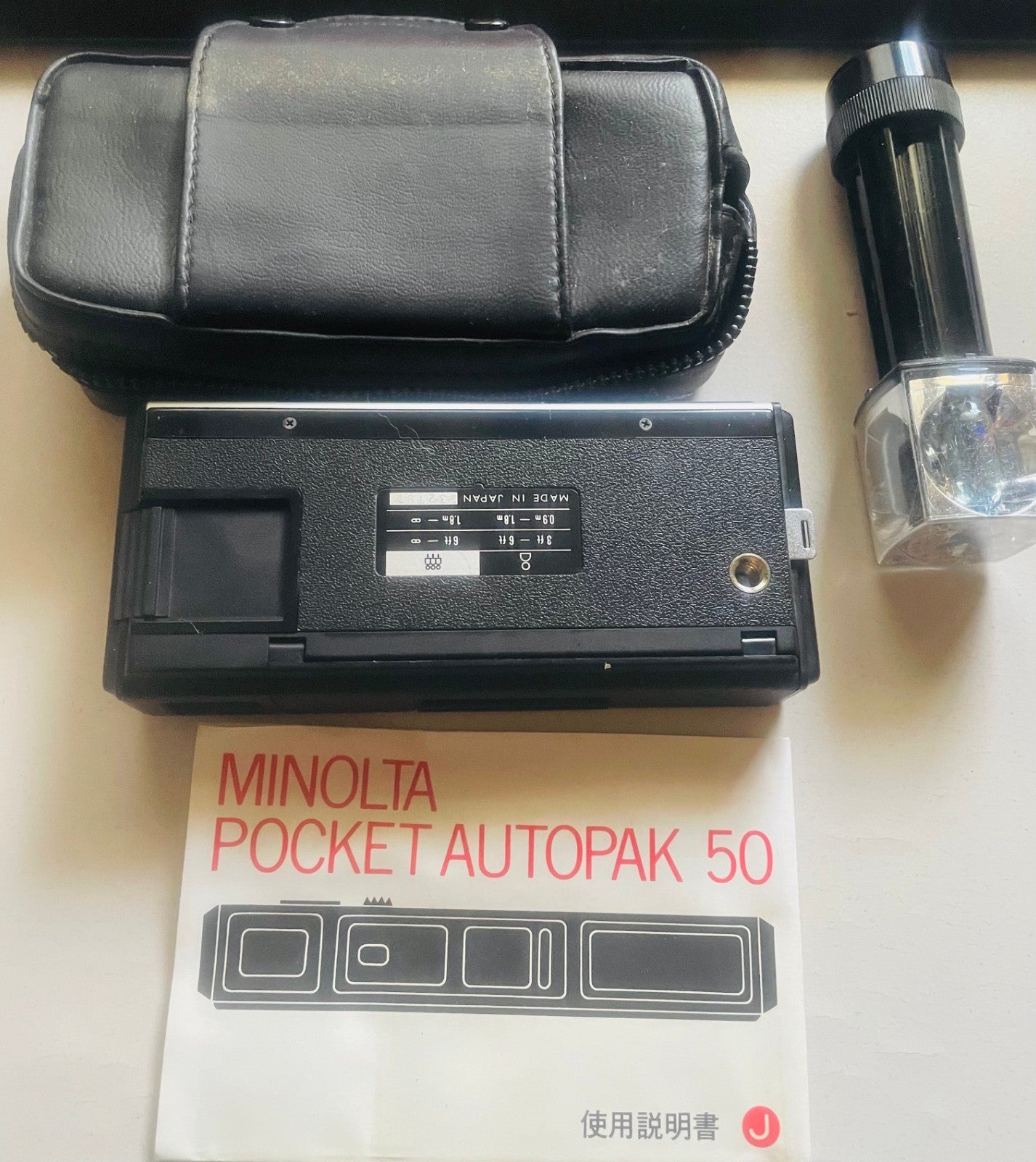 Minolta Pocket Autopak 50 Vintage 1973 – Fotocamera 110 con Custodia, Manuale