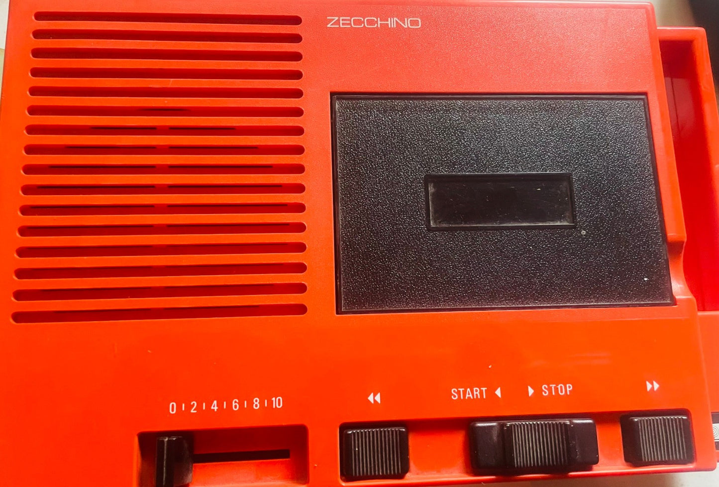 Mangianastri Vintage Anni 80 Phonola Zecchino Registratore Cassette Arancione PO