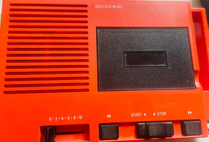 Mangianastri Vintage Anni 80 Phonola Zecchino Registratore Cassette Arancione PO