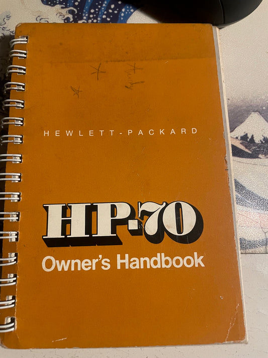 hp-70 owner's hanbook