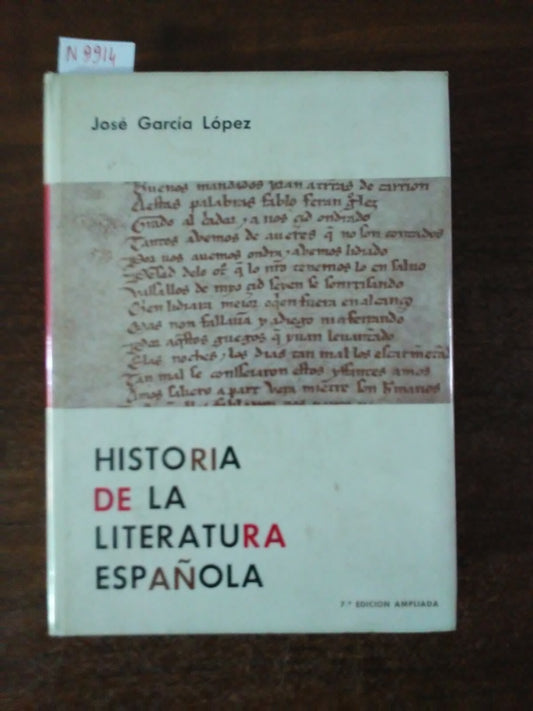 Historia de la Literatura Espanola (Spanish Edition) by Jose Garcia Lopez (1994-01-01)