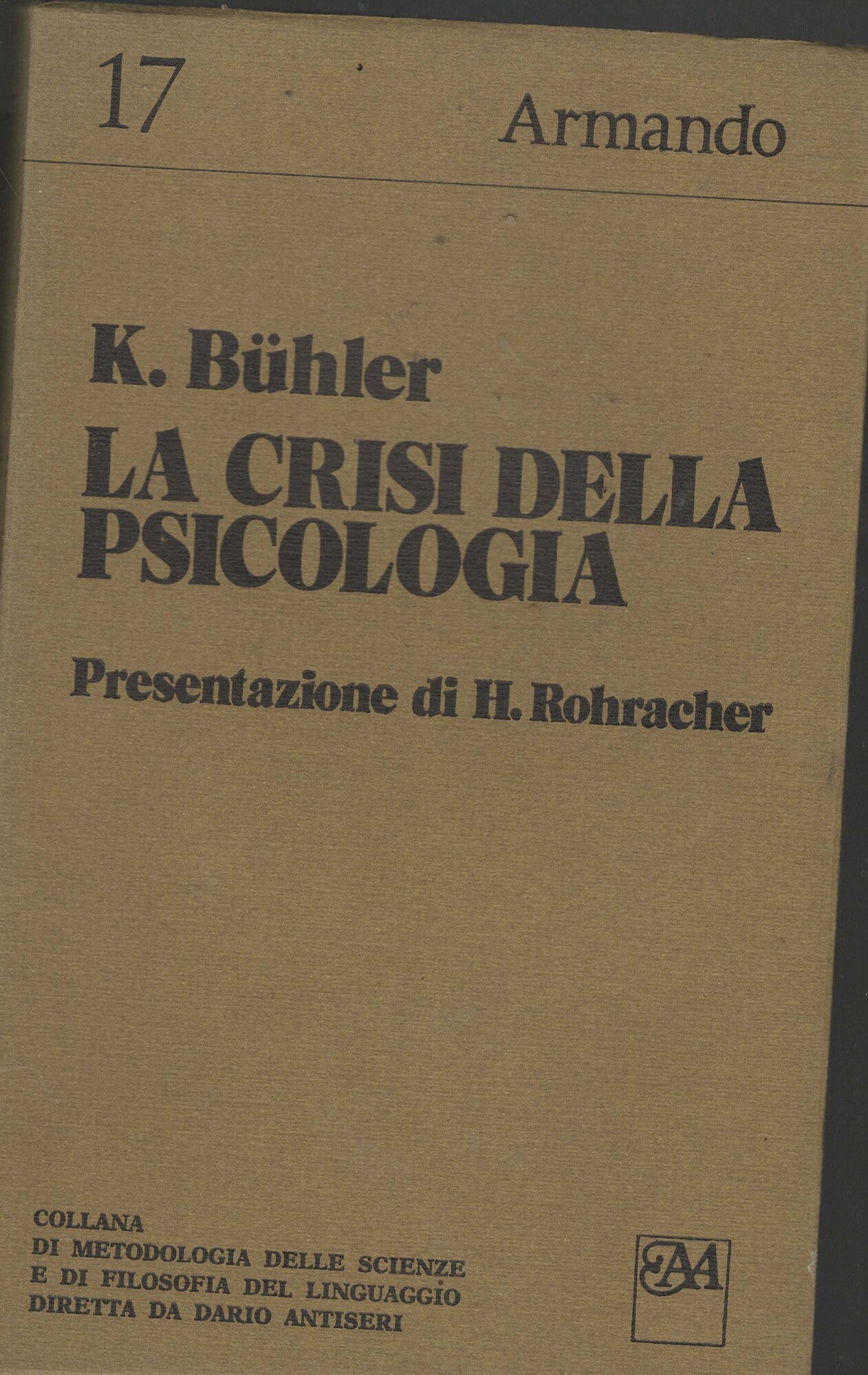 BUHLER la crisi della psicologia ARMANDO