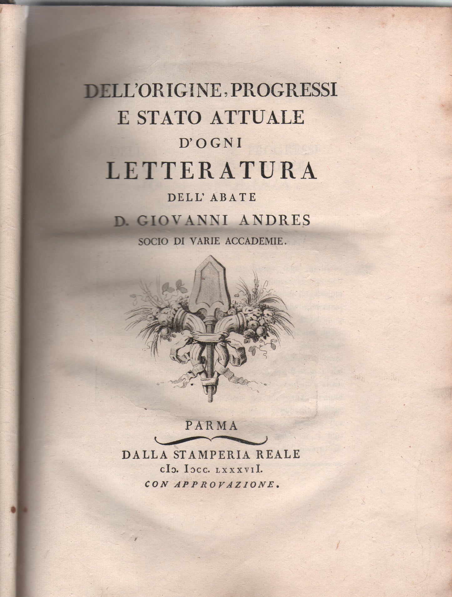 Dell'origine, progressi e stato attuale di ogni letteratura. Tomo terzo