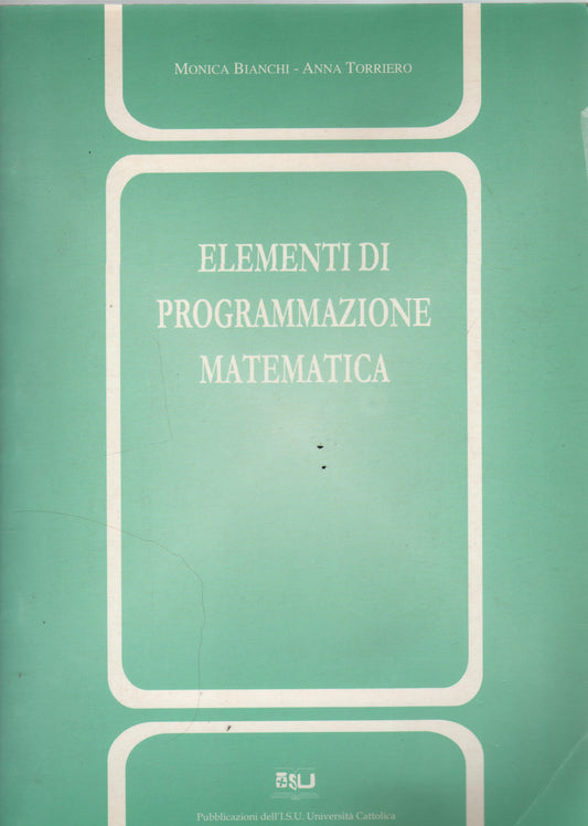 Elementi di programmazione matematica