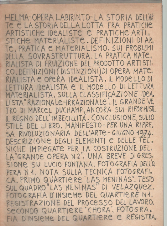 Helma. Opera Labirinto. Grande opera n. 2