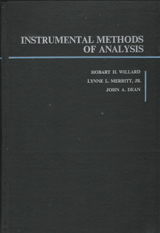Instrumental Methods of Analysis