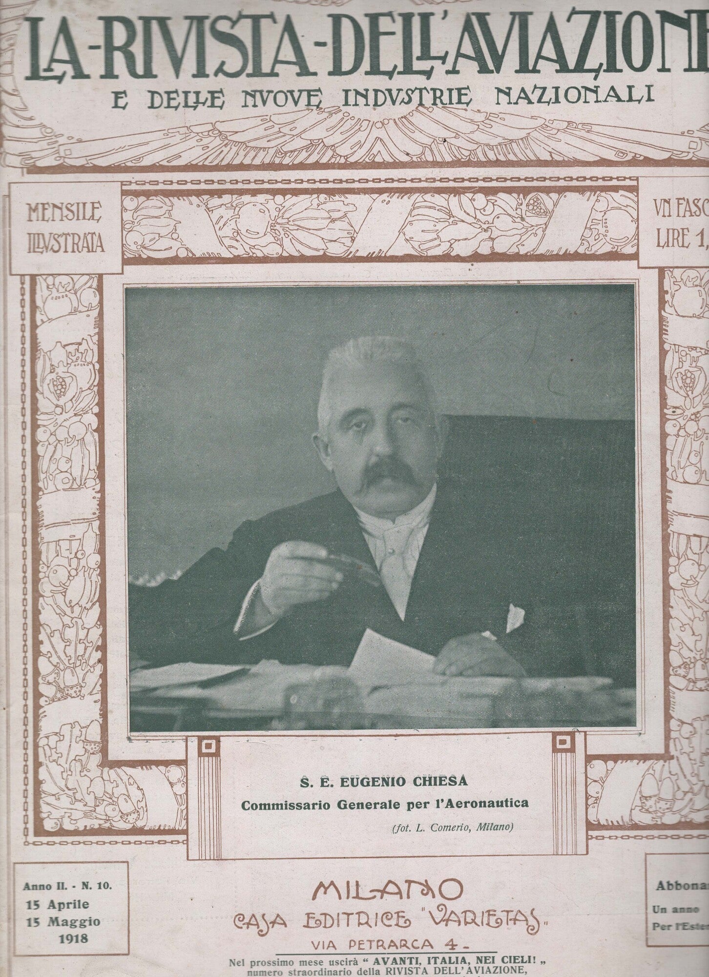 LA RIVISTA DELL'AVIAZIONE ANNP II N 10 15 APRILE 15 MAGGIO 1918