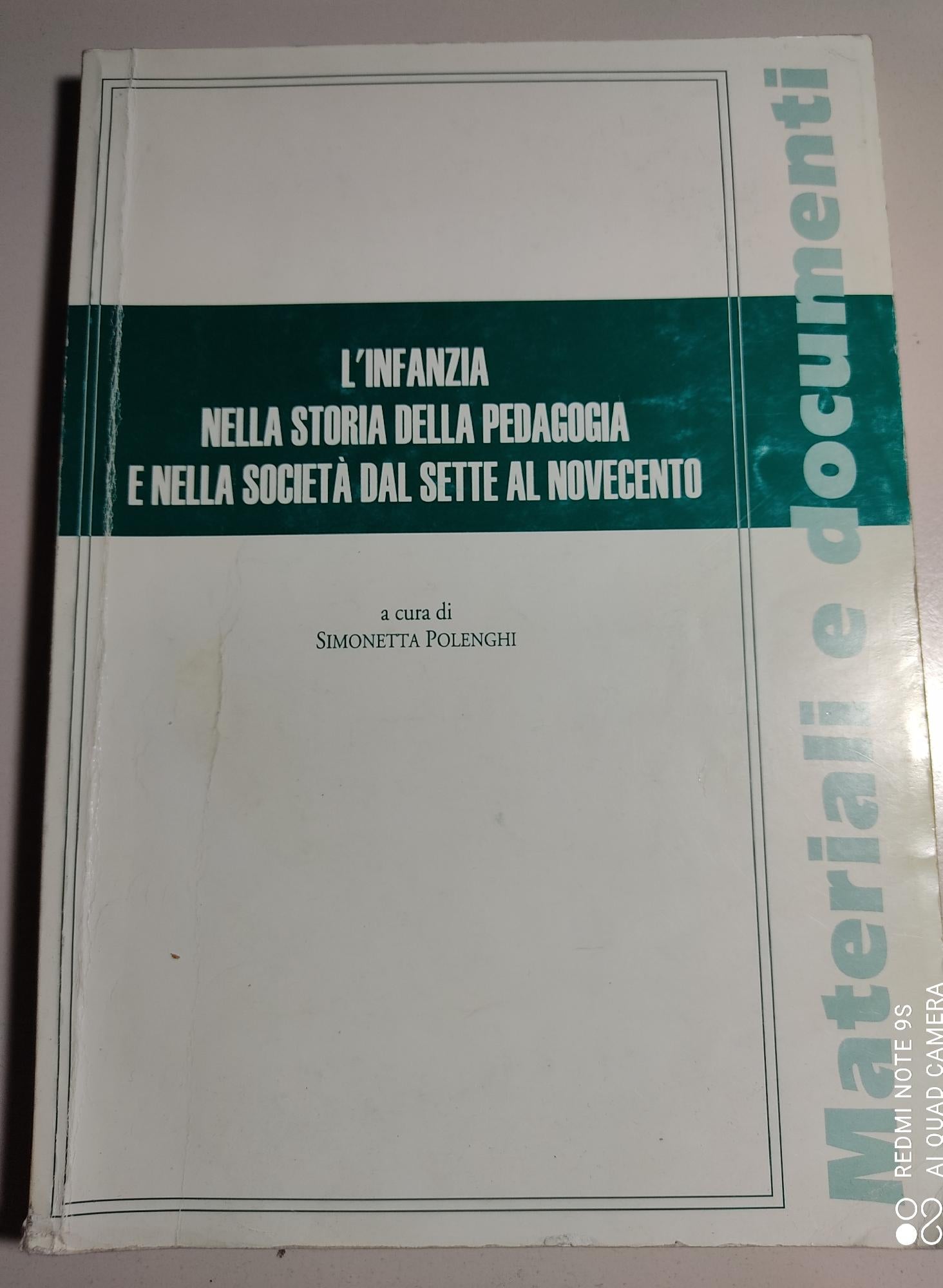 L'infanzia nella storia della pedagogia e nella società dal Sette al Novecento