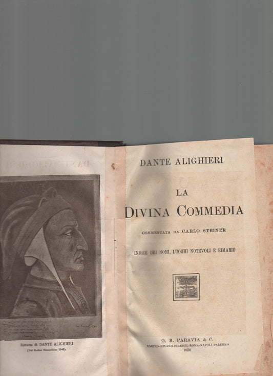 La divina commedia - Paravia - 1930