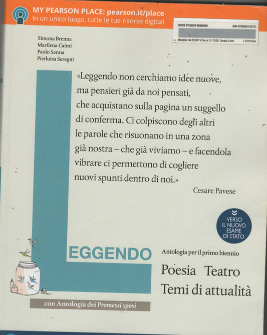 Leggendo. Antologia italiana. Poesia e teatro. Con antologia dei Promessi sposi. Per le Scuole superiori. Con e-book. Con espansione online
