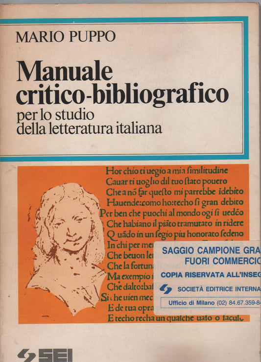 Manuale critico bibliografico per lo studio della letteratura italiana