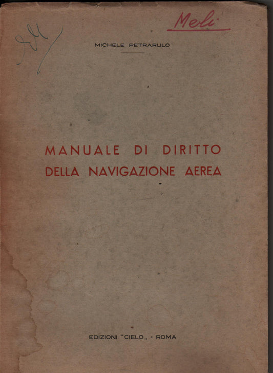 Manuale di diritto della navigazione aerea