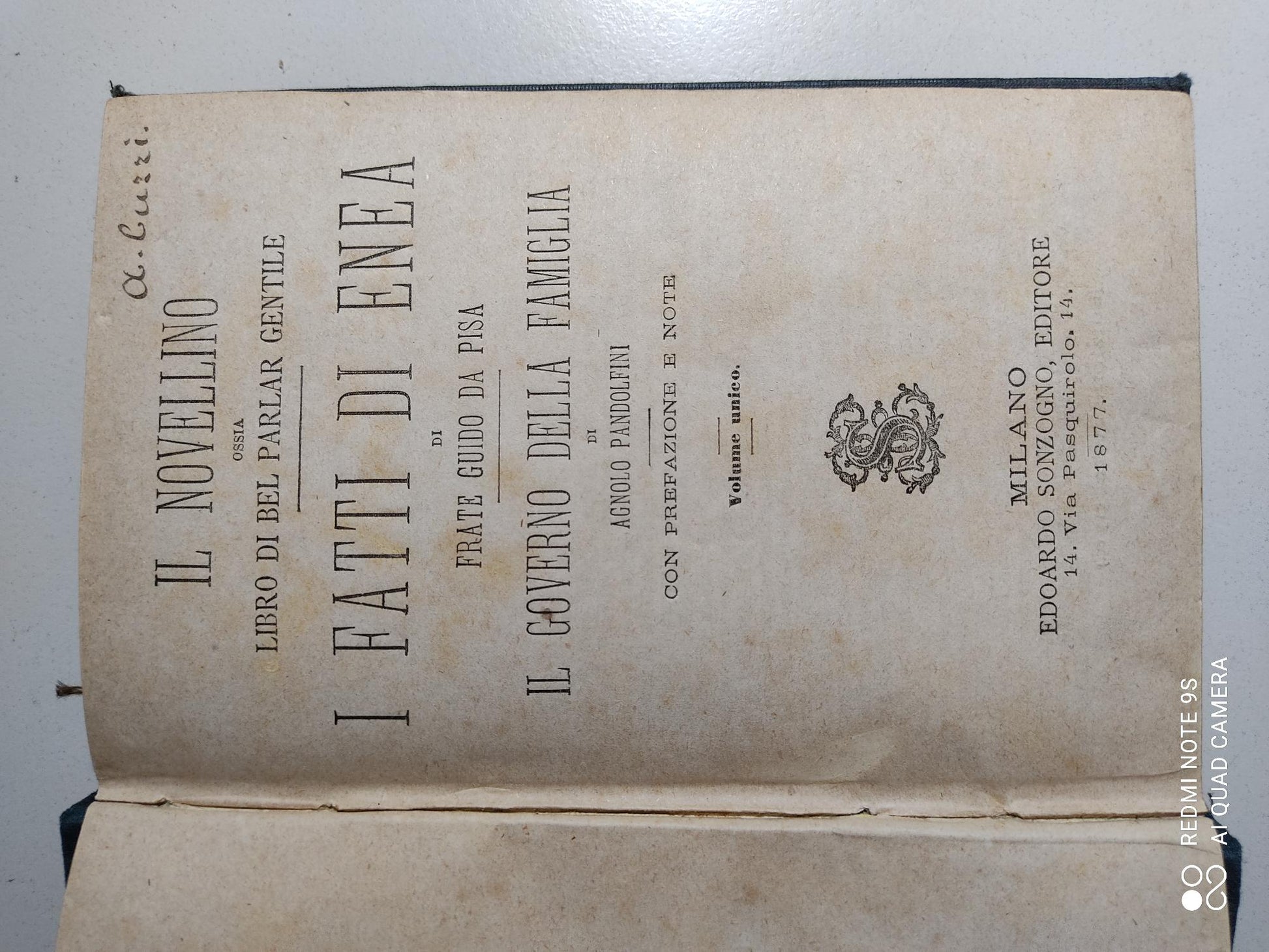 Novellino ossia libro di bel parlar gentile (Il) I fatti di Enea di Frate Guido da Pisa Il governo della famiglia di Agnolo Pandolfini