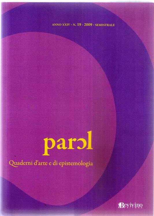 PAROL Quaderni d'arte e di epistemologia