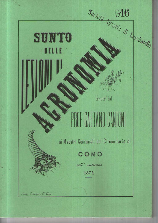 Sunto delle lezioni di agronomia