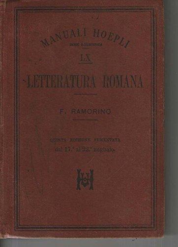Manuali Hoepli. Letteratura romana
