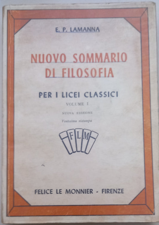 NUOVO SOMMARIO DI FILOSOFIA VOL 1