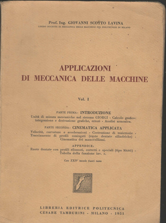 APPLICAZIONI DI MECCANICA DELLE MACCHINE 1