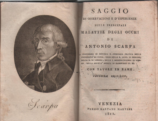 Saggio di osservazioni e d'esperienze sulle principali malattie degli occhi di Antonio Scarpa 1811