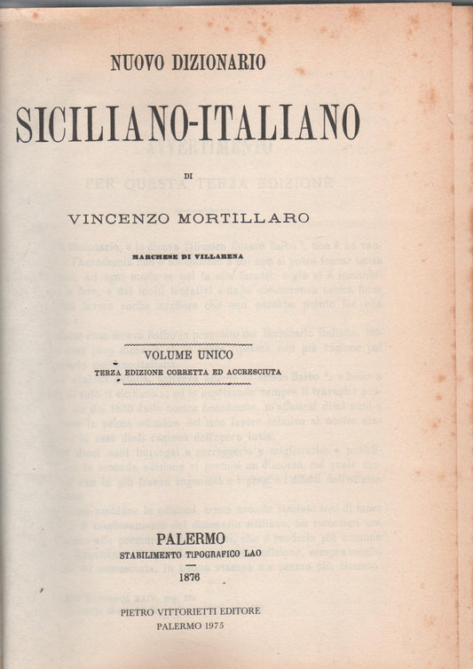 Nuovo Dizionario Siciliano - Italiano